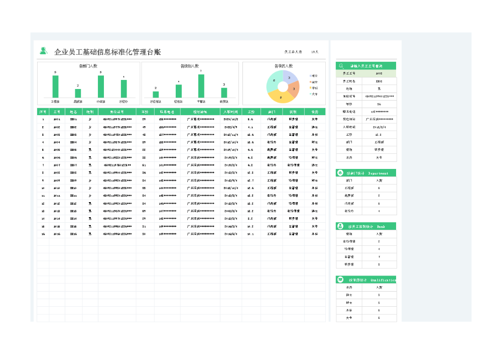 企业员工基础信息标准化管理台账.xlsx