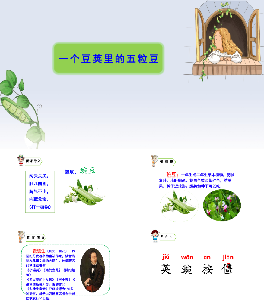 一个豆荚里的五粒豆PPT课件.pptx