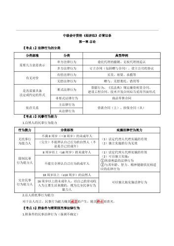 2026年中级会计《经济法》高频重点法条.pdf
